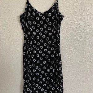 Black Daisy Print Sundress